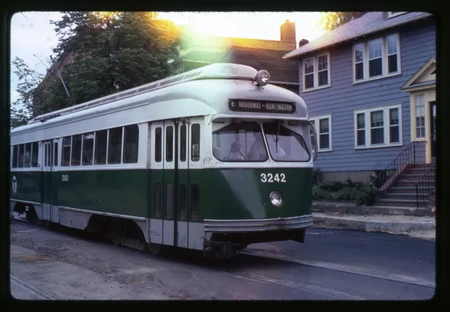 Trolley Slide - Boston MBTA #3242 PCC Streetcar 1979 South Hunting Avenue