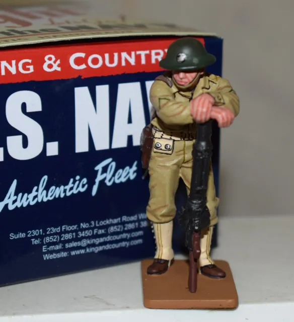 King & Country USMC005 WWII US Marine Leaning on BAR Browning Rifle - NEW - WW2