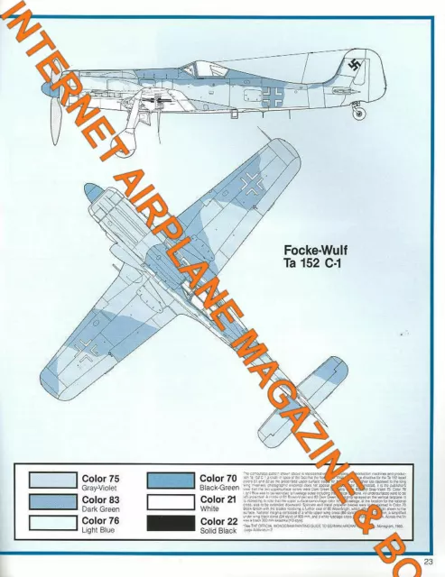 MONOGRAM CLOSE-UP 24 Ta152 KURT TANK HAUTE ALTITUDE WW2 FORCE AÉRIENNE ALLEMANDE JUMO213E 3