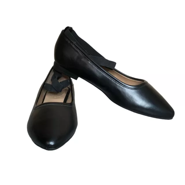 Avon Cushion Walk Ballet Flats Criss Cross Womens 8 Dress Shoes Comfort New