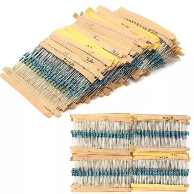 3120pcs 156 Values 1 ohm - 10M ohm 1/4W 1% Metal Film Resistors Assortment Kits 2