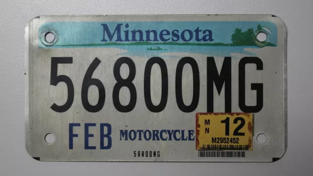 usa MINNESOTA Motorrad-Nummernschild US Kennzeichen MG Motorcycle License Plate