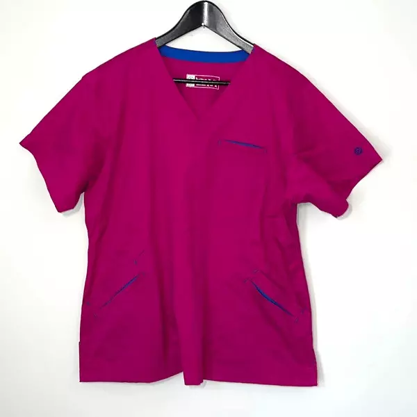 Bio Bring it On Medical Scrub Top. Size XL Fuchsia