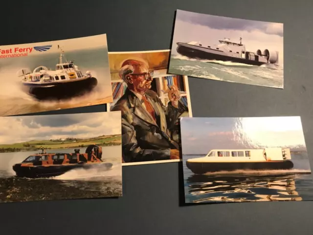 X5 Cockerell hover postcards Isle Of Wight Ryde hovercraft ship boat Southsea pc