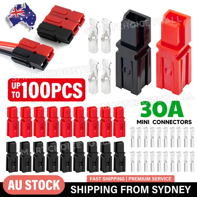 MINI CONNECTORS FOR Anderson Style Plug With Red And Black Single Pole ...
