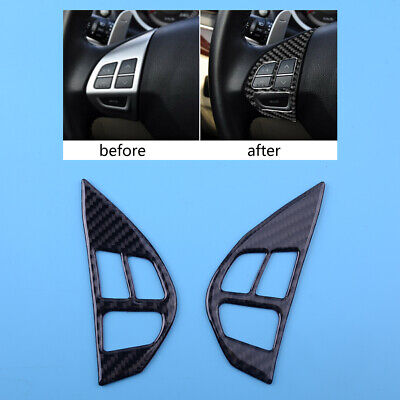 Steering Wheel Moulding Panel Cover Trim Fit For Mitsubishi Lancer EVO 2008-2015