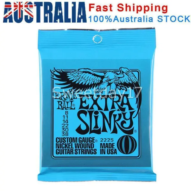 Ernie Ball Extra Slinky 2225 8-38 Electric Guitar Strings String Set