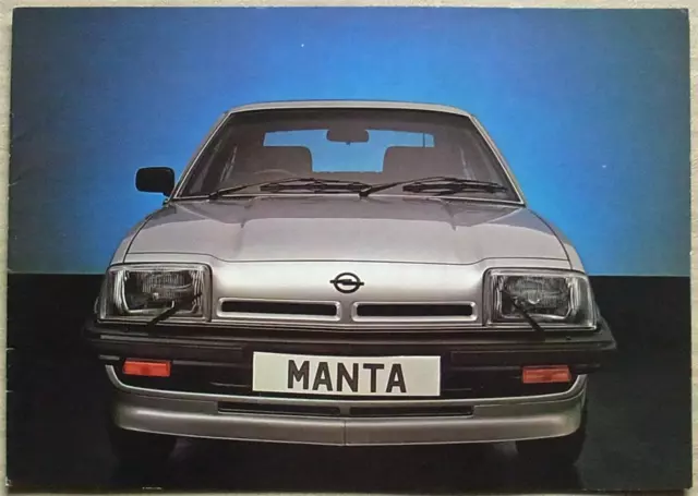 OPEL MANTA RANGE Inc 400 GT/J Berlinetta SR Car Sales Brochure 1982 #GM003