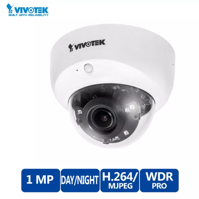 Fixed Network Dome Camera Vivotek FD8138-H 720p HD 1/3" CMOS Sensor PIR P-iri