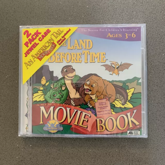 Land Before Time & American Tail Animated Movie Book 2 Pack NEW DON BLUTH
