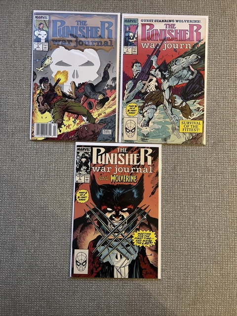 The Punisher War Journal #4  #6 & #7 - 1989 Marvel Copper Comic Book Lot Jim Lee