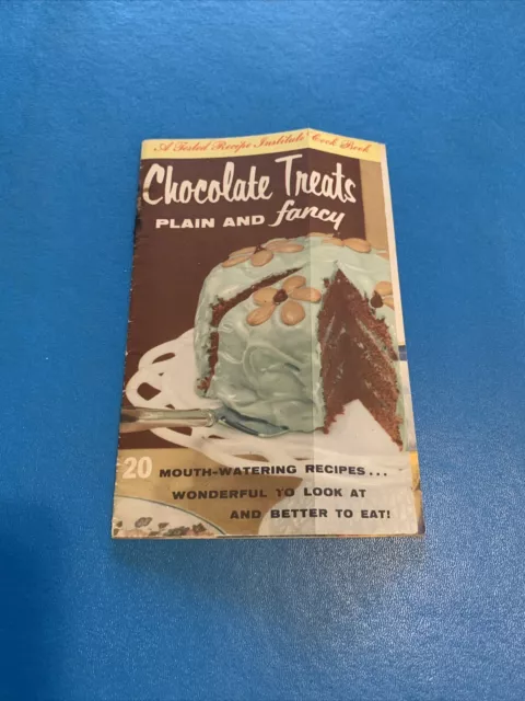 Vtg 1958 GM Personnel Staff Recipe Booklet Chocolate Treats Plain and Fancy Cook