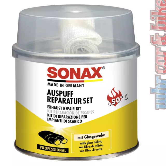 Sonax Auspuff-Reparatur-Set Auspuffpaste Dichtmasse Gewebeband hitzebeständig