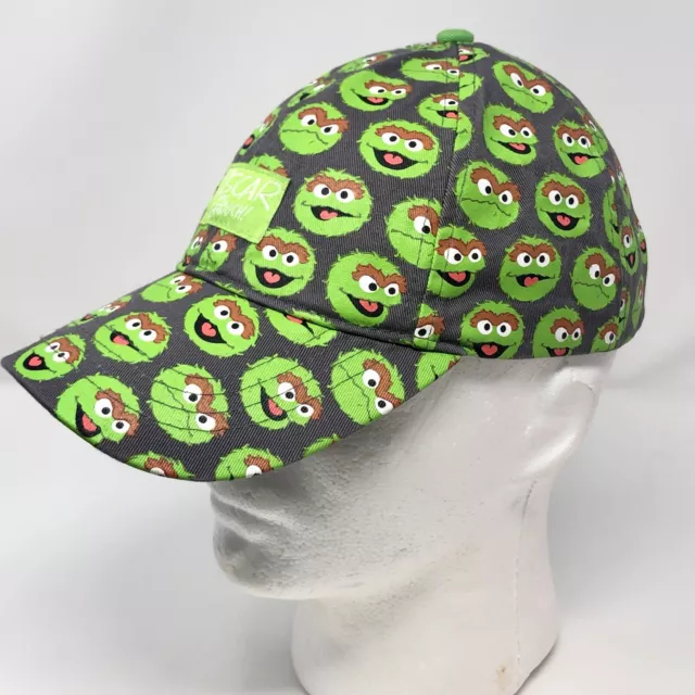 Sesame Street Oscar The Grouch Cap Hat Adjustable Sea World Busch Gardens Youth