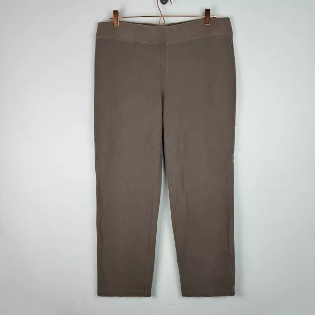 Eileen Fisher Womens Wide Leg Soft Stretch Sweat Pants Gray Size Large