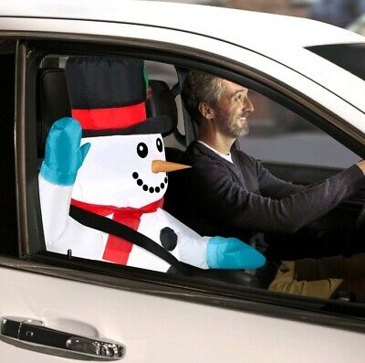3.5 Ft SNOWMAN Car Buddy Airblown Inflatable CHRISTMAS Fun Prop Decoration