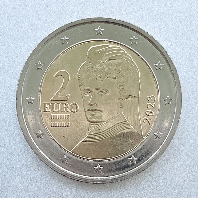 Bertha Von Suttner 2 Euro Münze Wert 2 EURO MÜNZE Österreich Bertha von Suttner 2023 Stempelglanz EUR 100,00