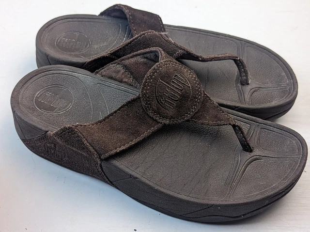 FitFlop Oasis Womens Size 5 Brown Flip Flop Slides Slipper Casual Thong Sandals