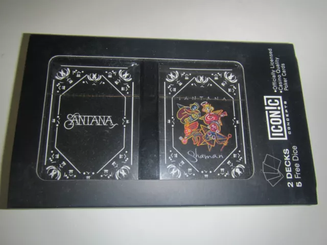 Carlos Santana Band Shaman Album Logo Casino Gray Core Deck Of Playing Cards Set