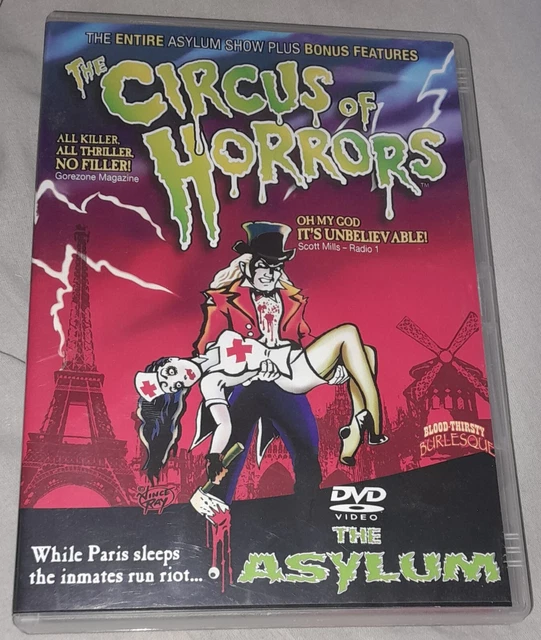 THE CIRCUS OF Horrors The Asylum - DVD, with booklet £2.99 - PicClick UK