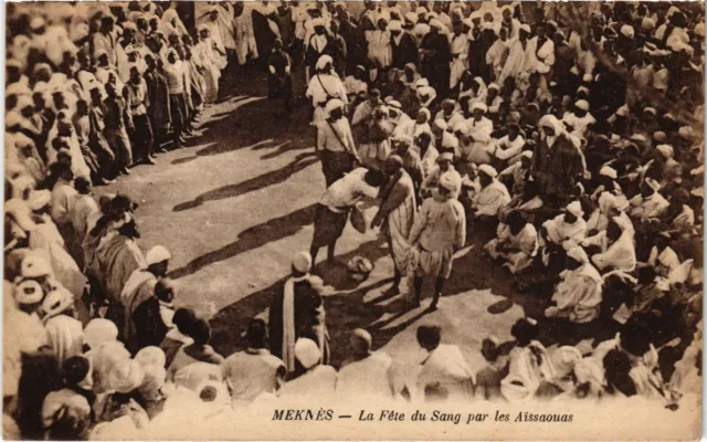 CPA AK MAROC MEKNES La Fete du Sang par les Aissaouas (1359146)