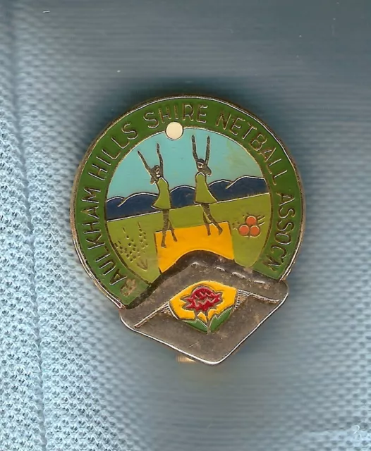 #D184.  Baulkham Hills Shire Netball Association  Lapel  Badge