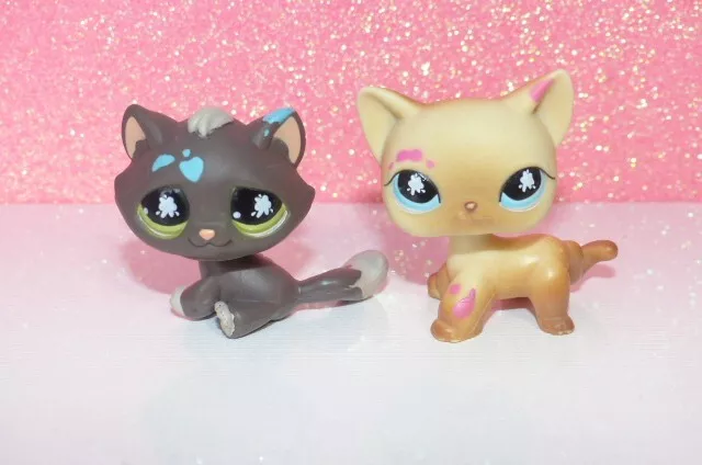 LOT authentic LPS PETSHOP 815 816 chat EUROPEEN EUROPEAN cat kitty tabby cat LOT authentic LPS PETSHOP 815 816 chat EUROPEEN EUROPEAN cat kitty tabby cat
