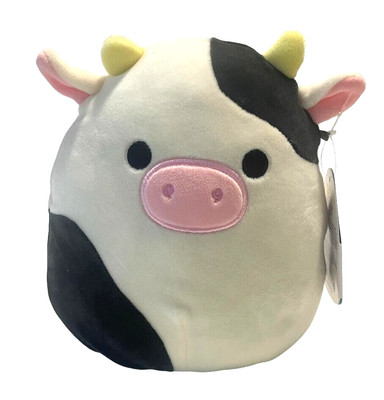 black and white cow squishmallow