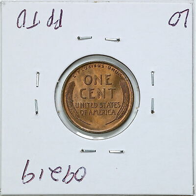 1910 1C Lincoln Wheat Cent in Choice UNC+ Condition RB #09219 2