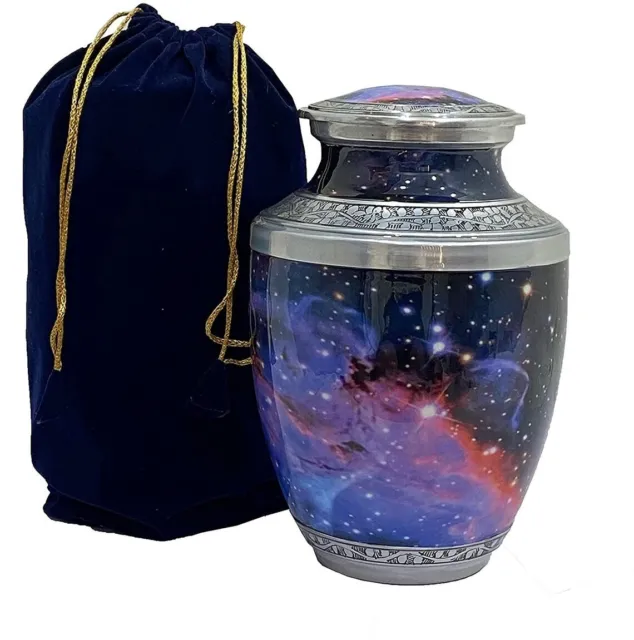 Urna de cremación galaxia crema urna grande urna para cenizas humanas urna funeraria adulto