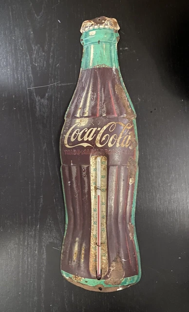 Vintage Original Coca Cola Thermometer Coke Collectible 16.5 x 5