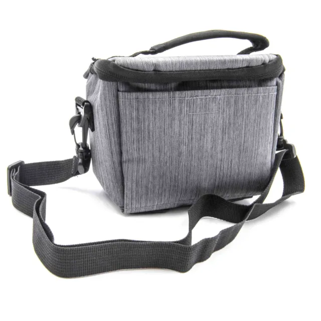 Camera shoulder bag case gray canvas for Panasonic Lumix DMC-G6