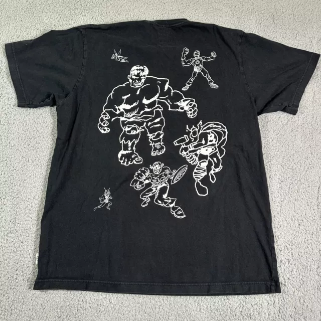 Marvel X Jason Polan X Uniqlo The Avengers Shirt Mens Size Large Black Hulk Thor