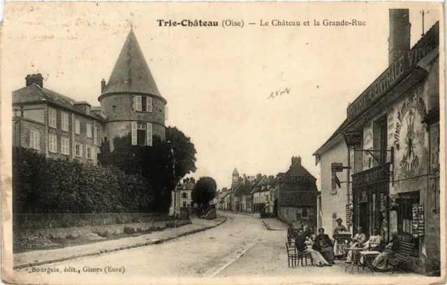 CPA TRIE-CHATEAU - Le Chateau et la Grande-Rue (259644)