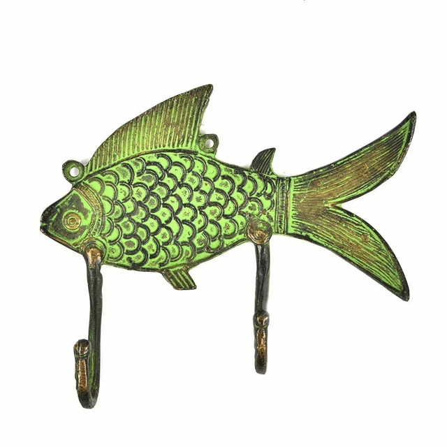 Cap Hanger Multicolor Antique Coat Rack Brass Wall Hook Fish Hat Rack Towel Hook