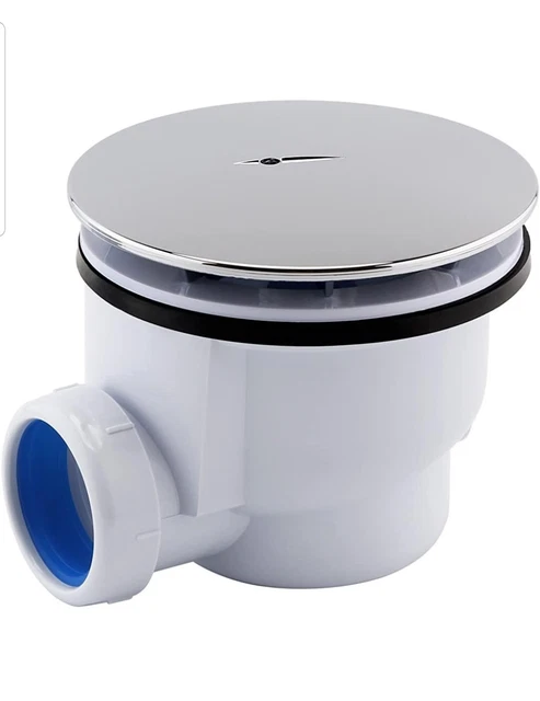 Bandeja de ducha cromada para baño trampa de residuos 90 mm de diámetro
