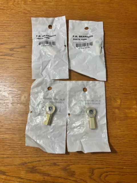 F.K. Bearings F6SB Bronze Rod End Bearing ⅜ x ⅜ NEW Lot of 4