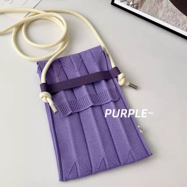 Messenger Bag Pleated Ladies Long Straps Small Crossbody Bags Foldable Knitting