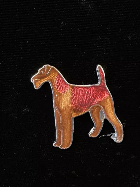Mafco Vintage Wire Fox Terrier (marrón) Sombrero Pin de empuje, Solapa