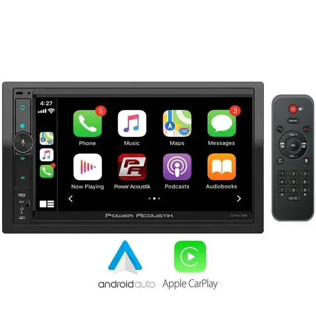 Power Acoustik CPAA-70M Car Double Din 7" Android Auto Apple CarPlay Bluetooth