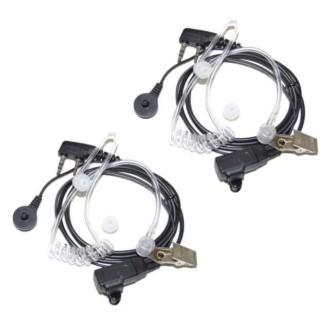 2-Pack HQRP Hands Free Headset for Kenwood TK-3202 TK-3202K TK-3202L TK-3230XLS