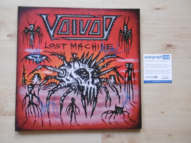 Voivod Band Original Autogramme signed LP-Cover "Lost Machine" Vinyl ACOA
