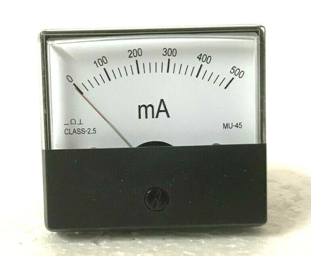 HC Panel Meter 500mA Class -2.5 MU-45