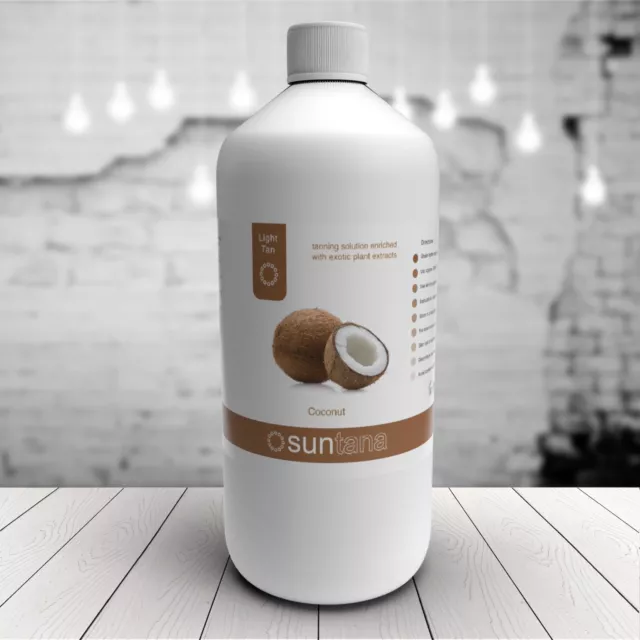 1000ml Kokosnuss duftend 8 % Spray hellbraun (hellbraun) - Liter Suntana-Lösung