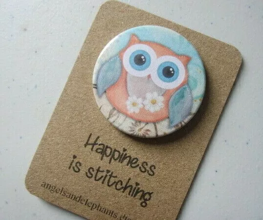 Needle Minder Magnetic, Owl, Cross stitch, Sewing, Embroidery Needle Keeper Gift
