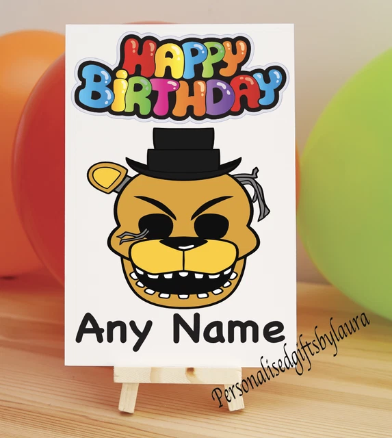 PERSONALISED FNAF FIVE Nights At Freddys Birthday Card Any Name ยฃ3.60 ...