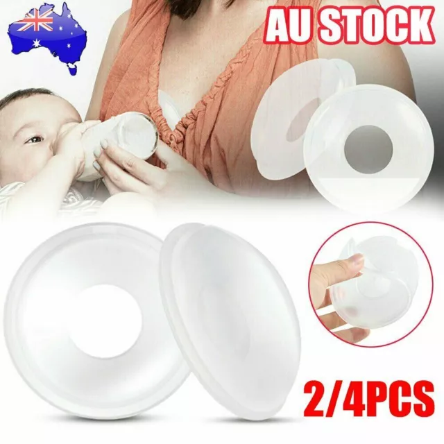 2-4x Reusable Breast Shells Milk Catcher Saver Nursing Cups Breastfeeding Relief