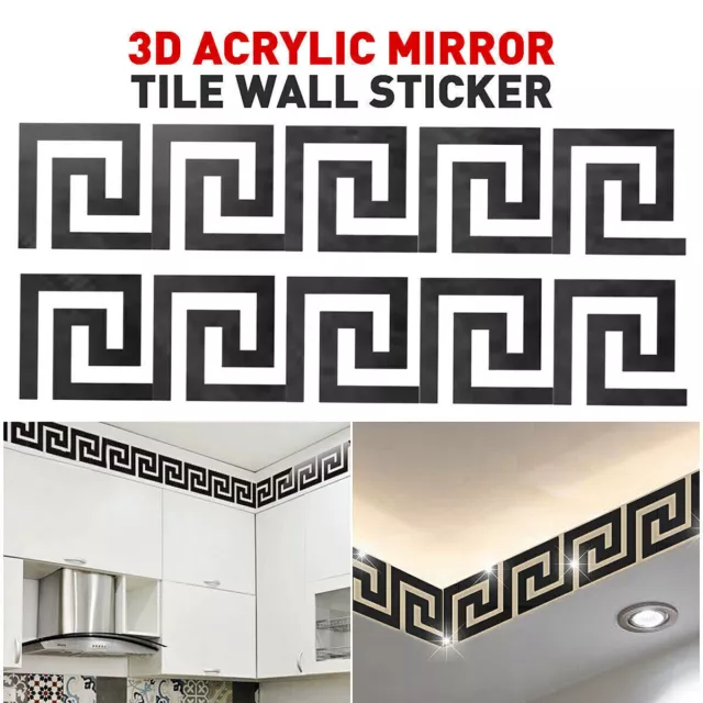 10x-60x 3D Acrilico adesivi murali decorativi Decalcomania rimovibile Art Mural