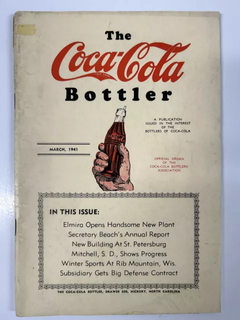 March 1941 The Coca Cola Bottler Magazine Great Condition Coke pre WWII