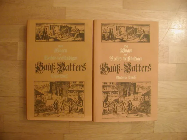 Allgemeiner Kluger und Rechts-verständiger Haus-Vatter 2 Bände 1722 reprint RAR